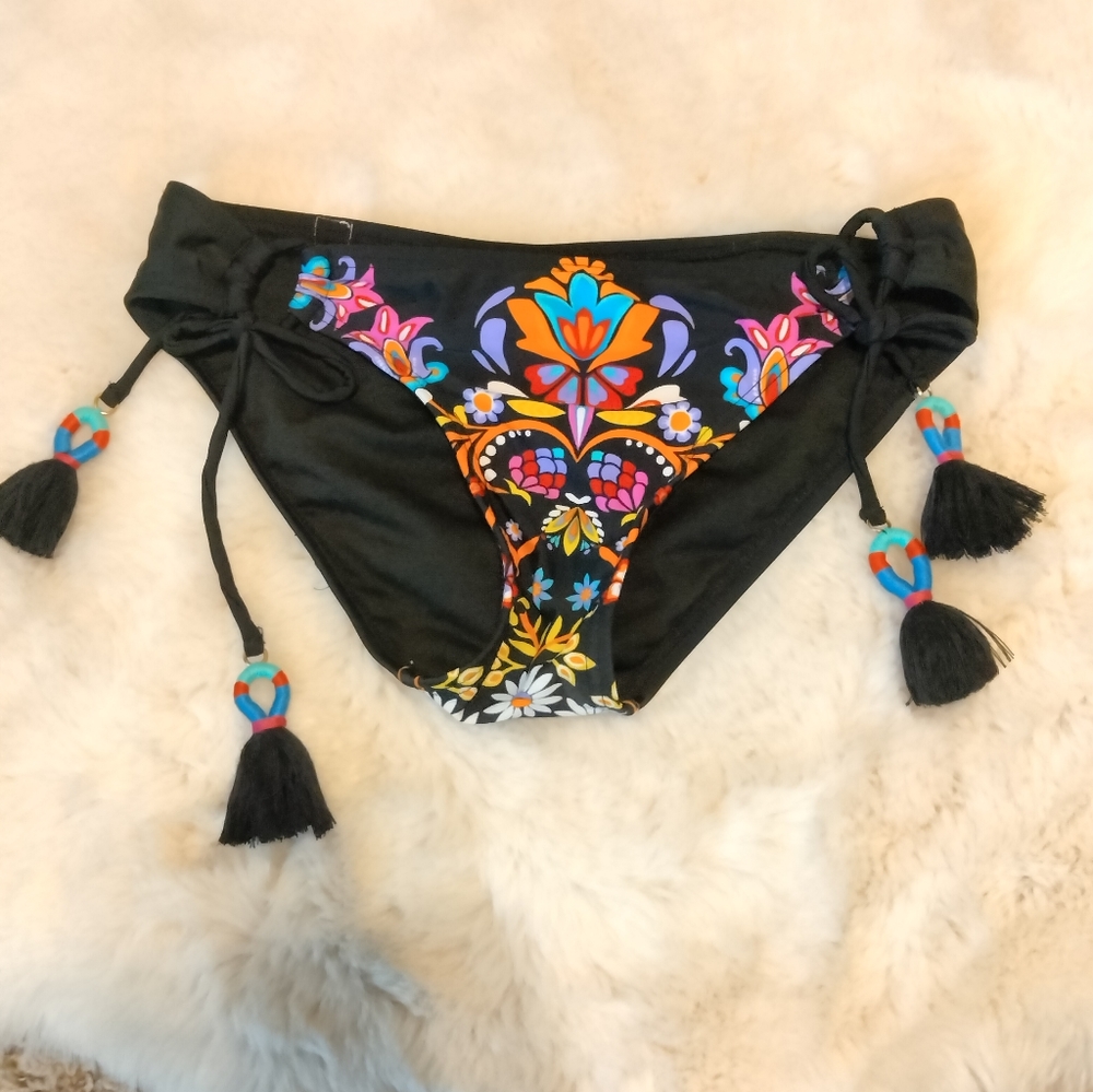 Side Tie Tassel Bikini Bottoms